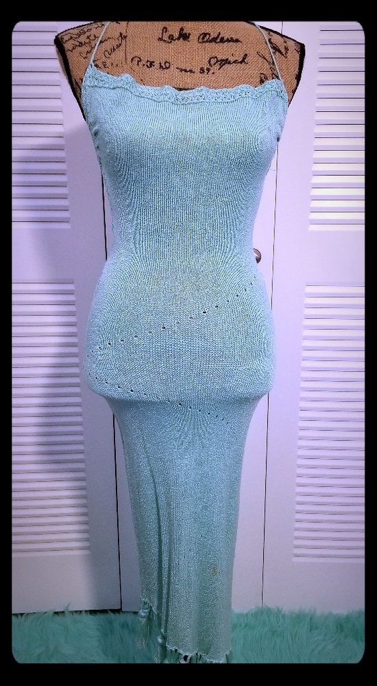 Fringed backless dress
